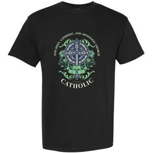 Roman Catholic One Holy Apostolic Cross Gift Garment-Dyed Heavyweight T-Shirt