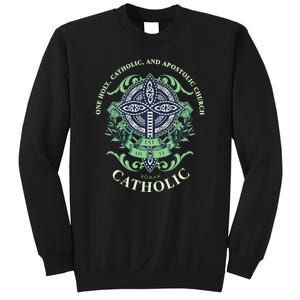 Roman Catholic One Holy Apostolic Cross Gift Sweatshirt