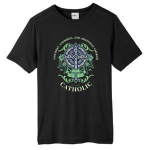 Roman Catholic One Holy Apostolic Cross Gift Tall Fusion ChromaSoft Performance T-Shirt