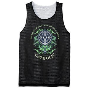 Roman Catholic One Holy Apostolic Cross Gift Mesh Reversible Basketball Jersey Tank