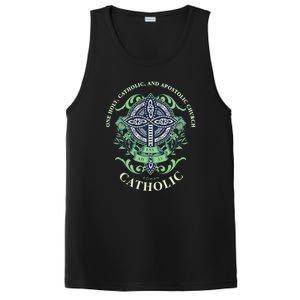 Roman Catholic One Holy Apostolic Cross Gift PosiCharge Competitor Tank