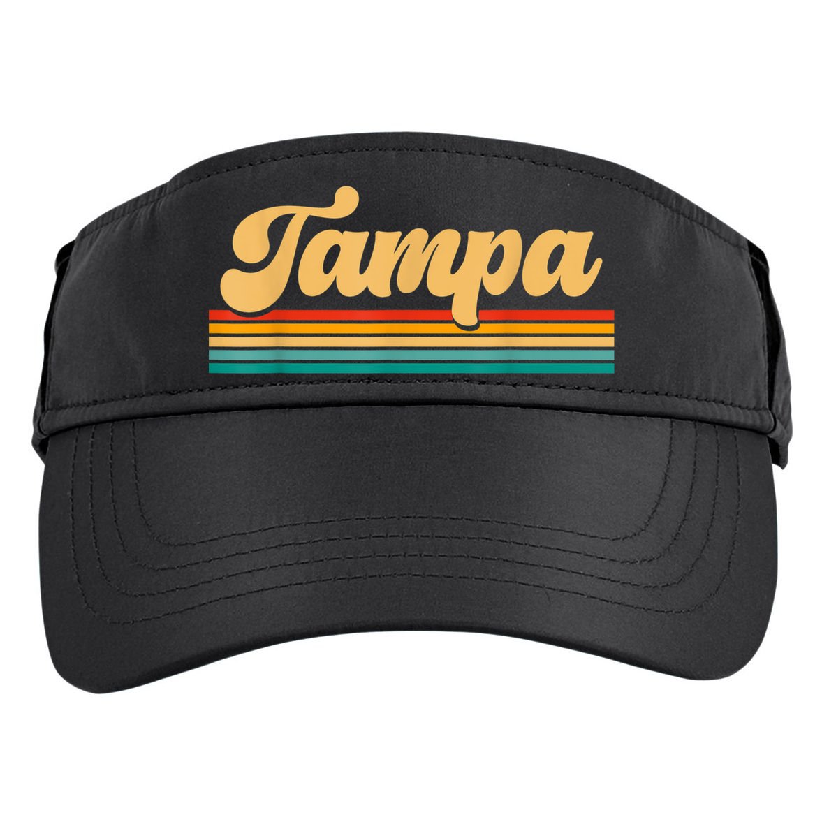 Retro City Of Tampa Florida Adult Drive Performance Visor