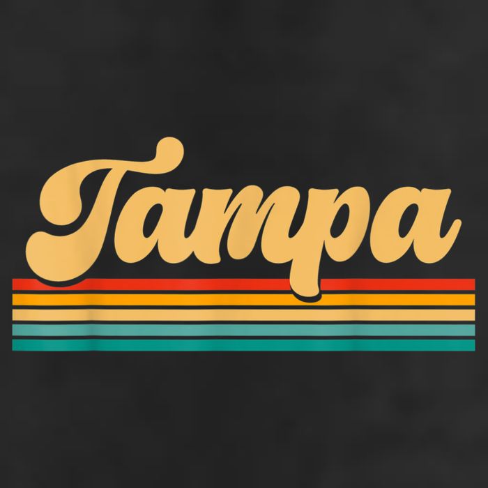 Retro City Of Tampa Florida Adult Drive Performance Visor