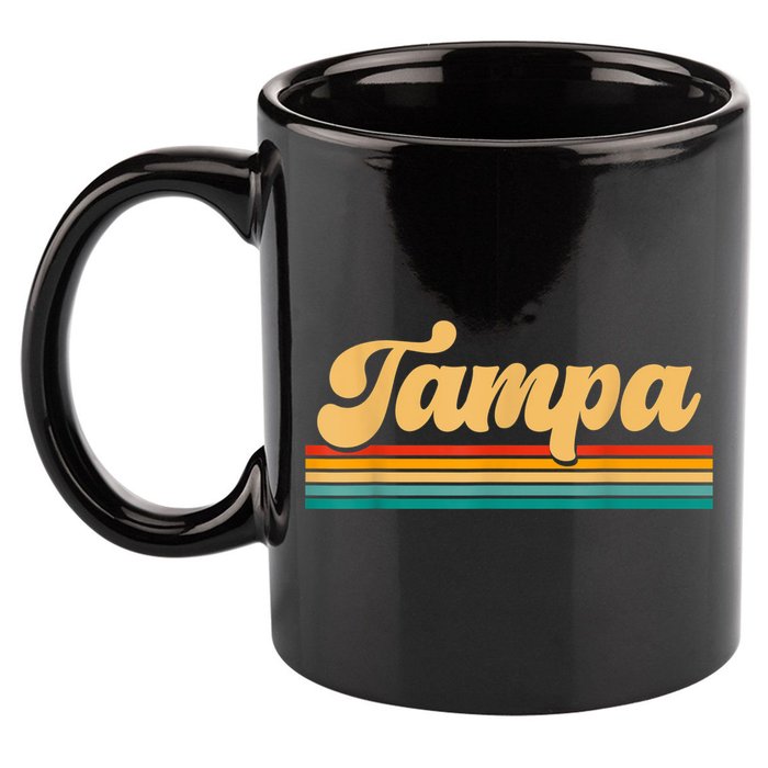 Retro City Of Tampa Florida 11oz C Handle Ceramic Mug