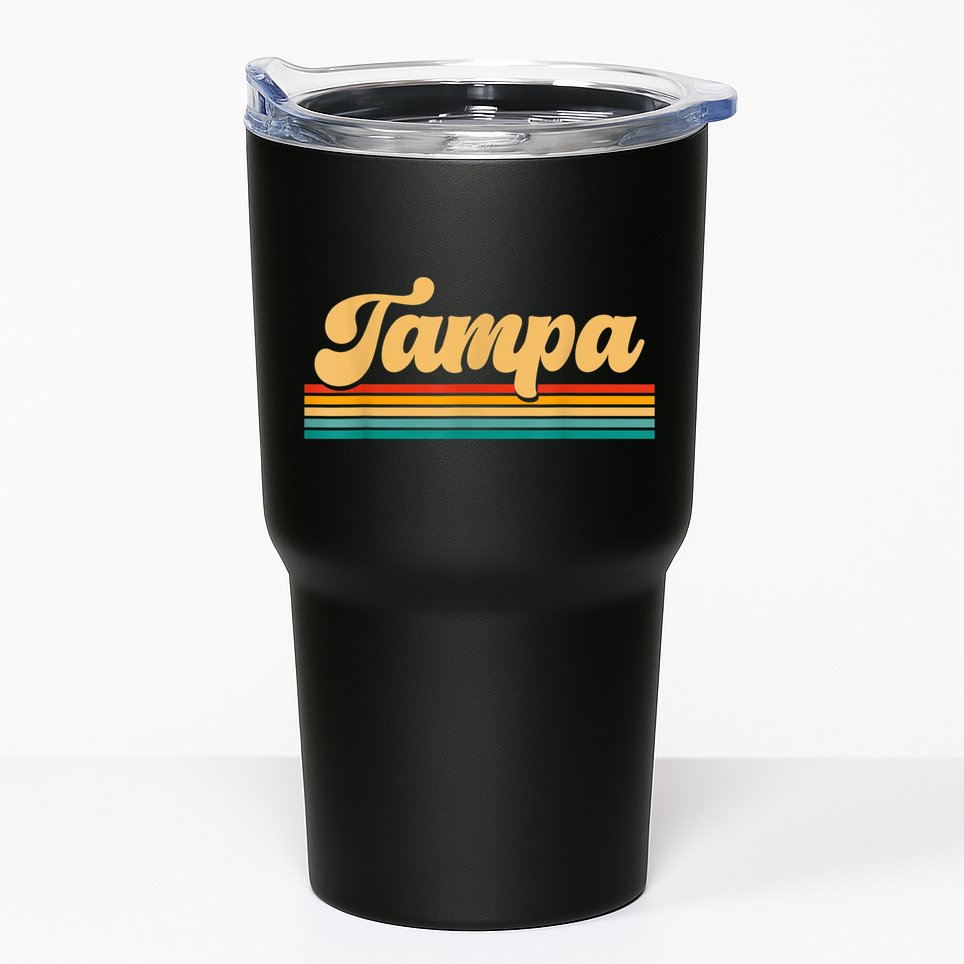 Retro City Of Tampa Florida Tumbler