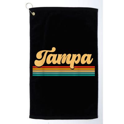Retro City Of Tampa Florida Golf Towel