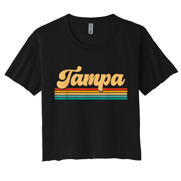 Retro City Of Tampa Florida Crop Top