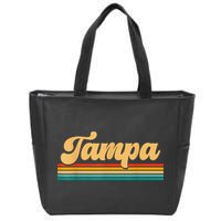 Retro City Of Tampa Florida Zip Tote Bag
