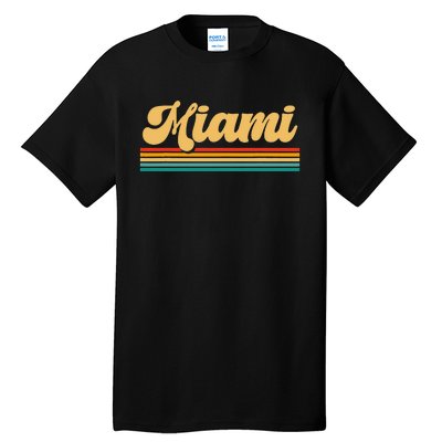 Retro City of Miami Florida Tall T-Shirt