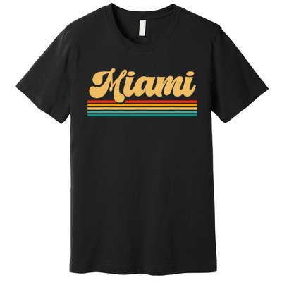 Retro City of Miami Florida Premium T-Shirt