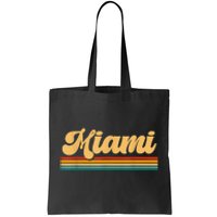 Retro City Of Miami Florida Tote Bag