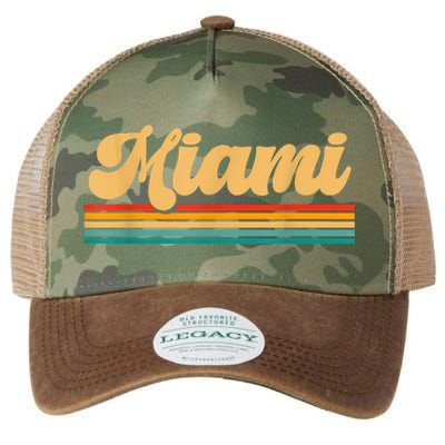 Retro City Of Miami Florida Legacy Tie Dye Trucker Hat