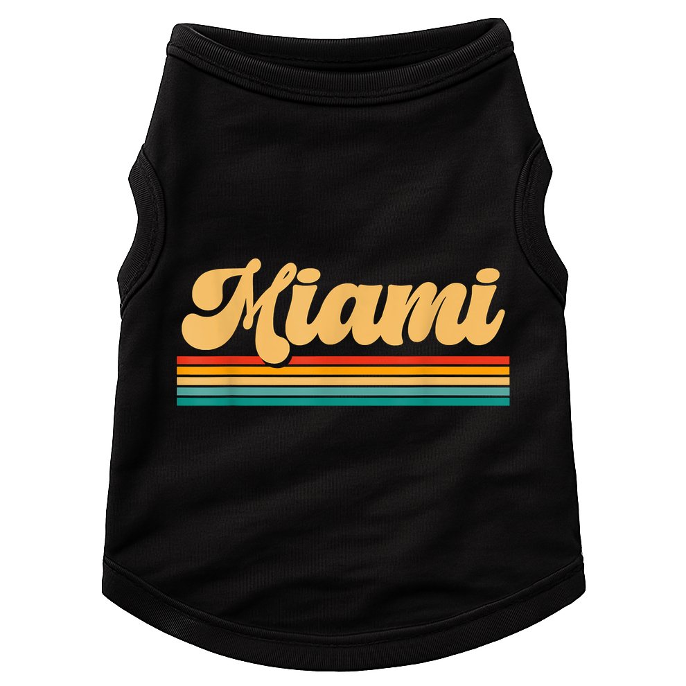 Retro City Of Miami Florida Doggie Tank