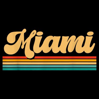 Retro City Of Miami Florida T-Shirt