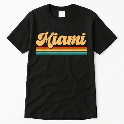 Retro City Of Miami Florida Tall T-Shirt