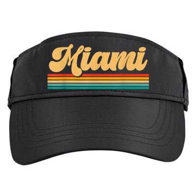 Retro City Of Miami Florida Adult Drive Performance Visor