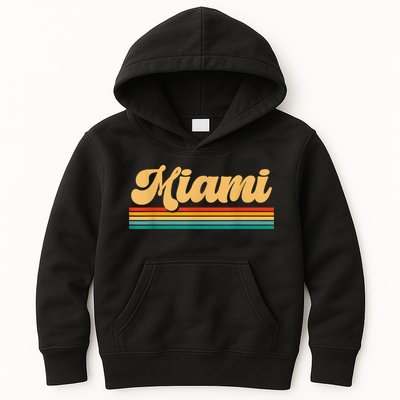 Retro City Of Miami Florida Kids Hoodie