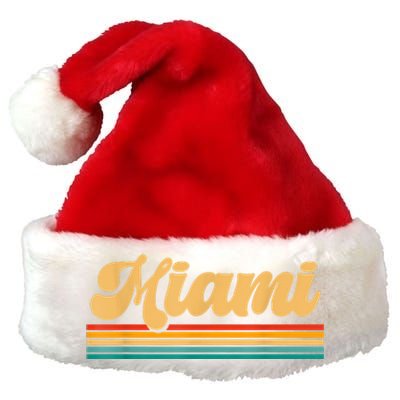 Retro City Of Miami Florida Premium Christmas Santa Hat