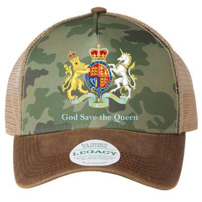 Royal Coat Of Arms, God Save The Queen Legacy Tie Dye Trucker Hat
