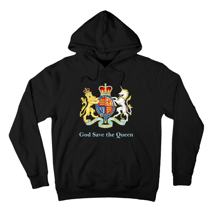 Royal Coat Of Arms, God Save The Queen Hoodie