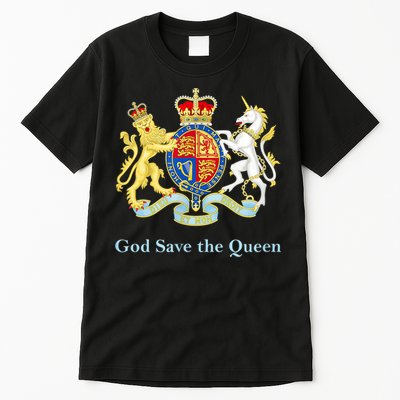 Royal Coat Of Arms, God Save The Queen Tall T-Shirt