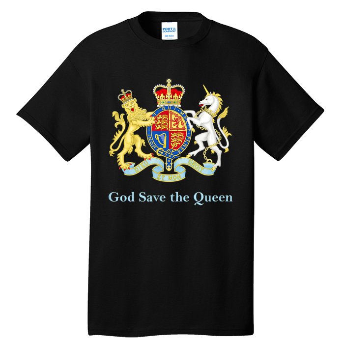 Royal Coat Of Arms, God Save The Queen Tall T-Shirt