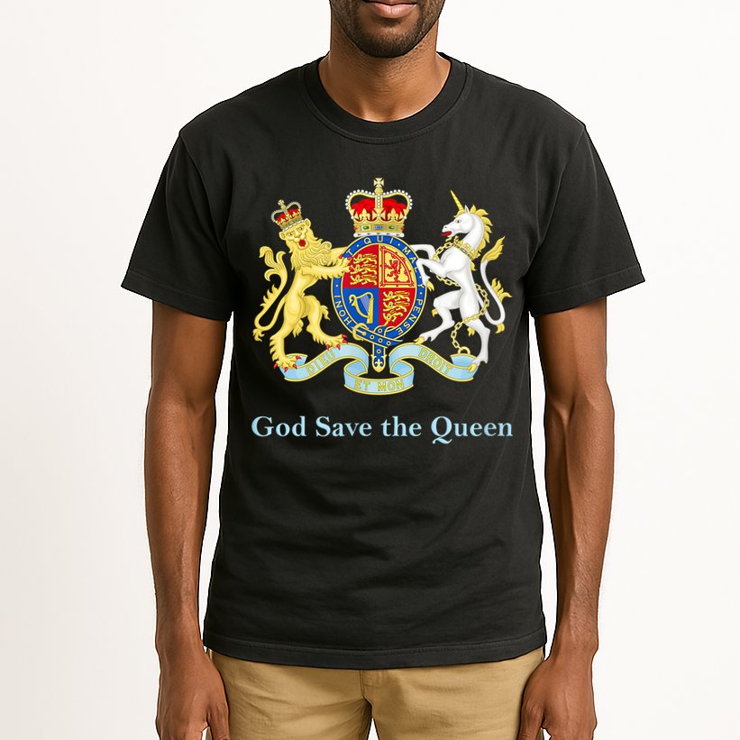 Royal Coat Of Arms, God Save The Queen Tall T-Shirt