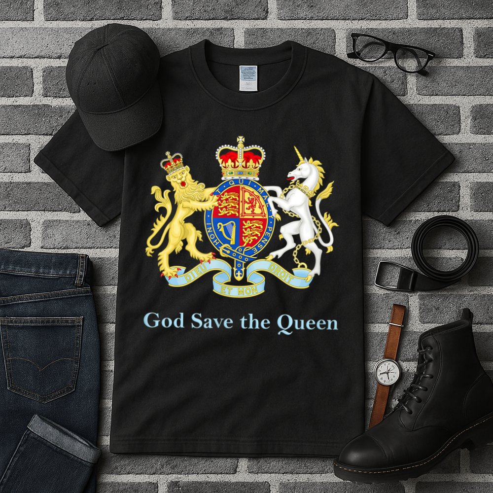 Royal Coat Of Arms, God Save The Queen Tall T-Shirt