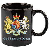 Royal Coat Of Arms, God Save The Queen 11oz C Handle Ceramic Mug