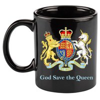 Royal Coat Of Arms, God Save The Queen 11oz C Handle Ceramic Mug