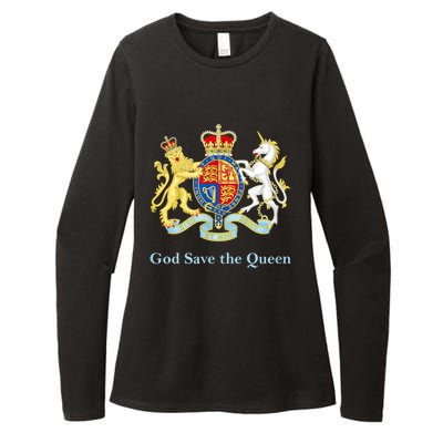 Royal Coat Of Arms, God Save The Queen Womens CVC Long Sleeve Shirt