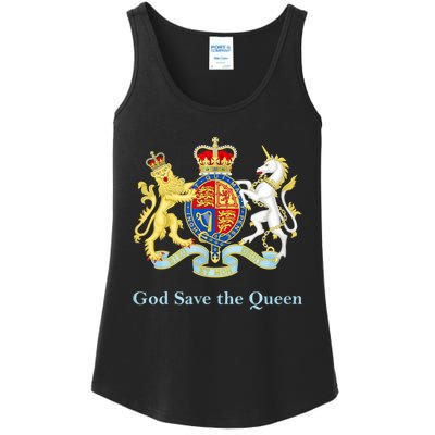 Royal Coat Of Arms, God Save The Queen Ladies Essential Tank