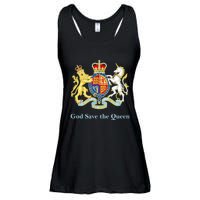 Royal Coat Of Arms, God Save The Queen Ladies Essential Flowy Tank