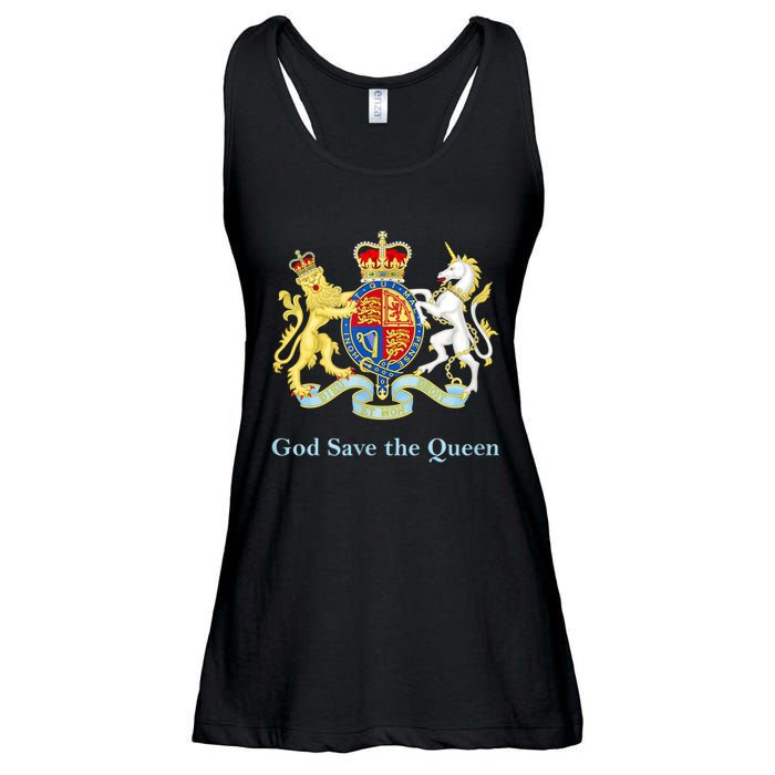 Royal Coat Of Arms, God Save The Queen Ladies Essential Flowy Tank