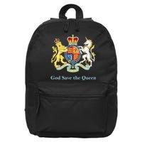 Royal Coat Of Arms, God Save The Queen 16 in Basic Backpack