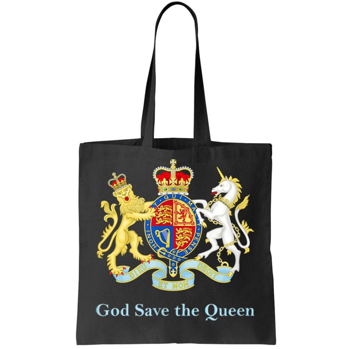 Royal Coat Of Arms, God Save The Queen Tote Bag