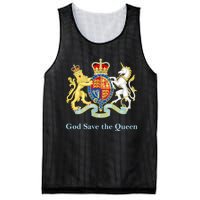 Royal Coat Of Arms, God Save The Queen Mesh Reversible Basketball Jersey Tank