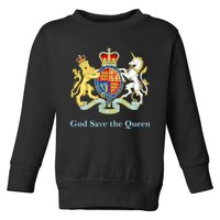 Royal Coat Of Arms, God Save The Queen Toddler Sweatshirt