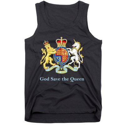 Royal Coat Of Arms, God Save The Queen Tank Top