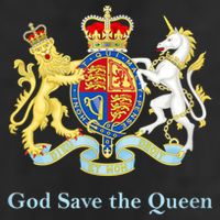 Royal Coat Of Arms, God Save The Queen Golf Towel