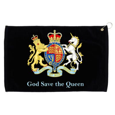 Royal Coat Of Arms, God Save The Queen Grommeted Golf Towel