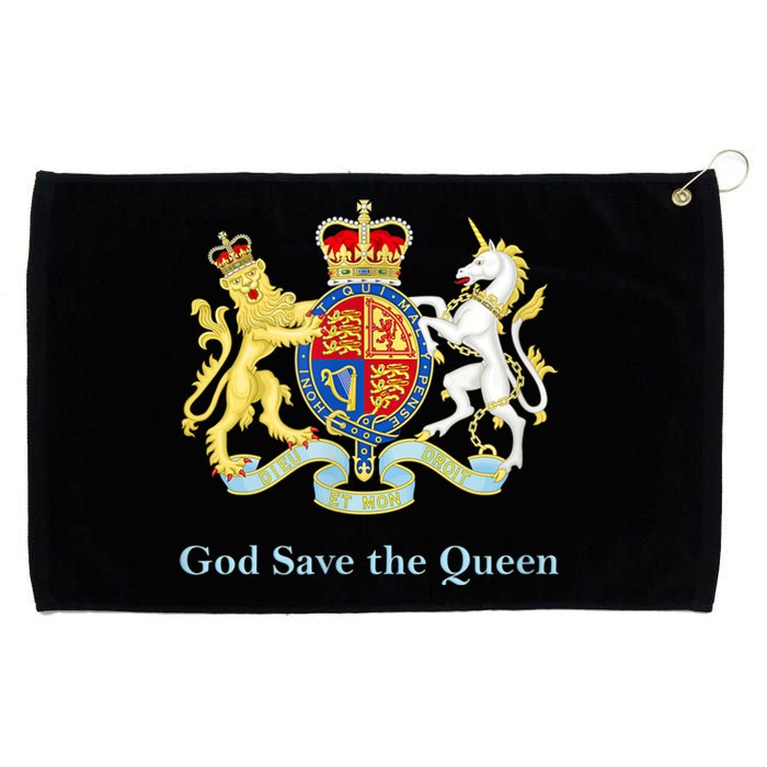 Royal Coat Of Arms, God Save The Queen Grommeted Golf Towel