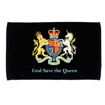 Royal Coat Of Arms, God Save The Queen Microfiber Hand Towel