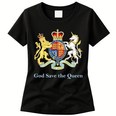 Royal Coat Of Arms, God Save The Queen Womens T-Shirt