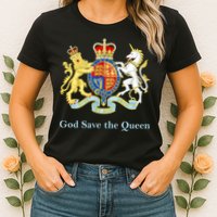 Royal Coat Of Arms, God Save The Queen Womens T-Shirt