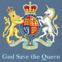 Royal Coat Of Arms, God Save The Queen Garment-Dyed Sweatshirt