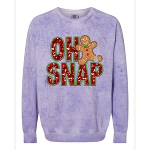 Red Cheerful Oh Snap Gingerbread Christmas Cute Xmas Colorblast Crewneck Sweatshirt