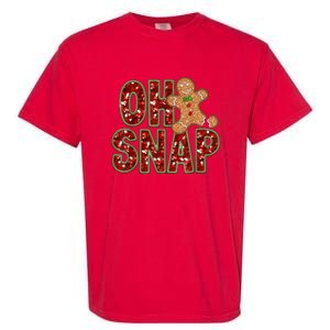 Red Cheerful Oh Snap Gingerbread Christmas Cute Xmas Garment-Dyed Heavyweight T-Shirt