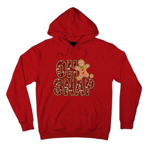 Red Cheerful Oh Snap Gingerbread Christmas Cute Xmas Hoodie