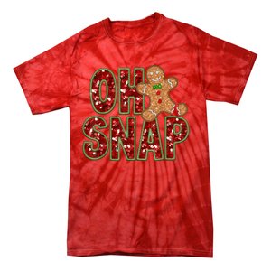 Red Cheerful Oh Snap Gingerbread Christmas Cute Xmas Tie-Dye T-Shirt